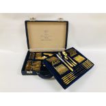 BESTECKE SOLLINGEN 23/24 CARATE GOLD PLATE CUTLERY SET IN ORIGINAL NAVY BLUE LEATHER BOUND CASE