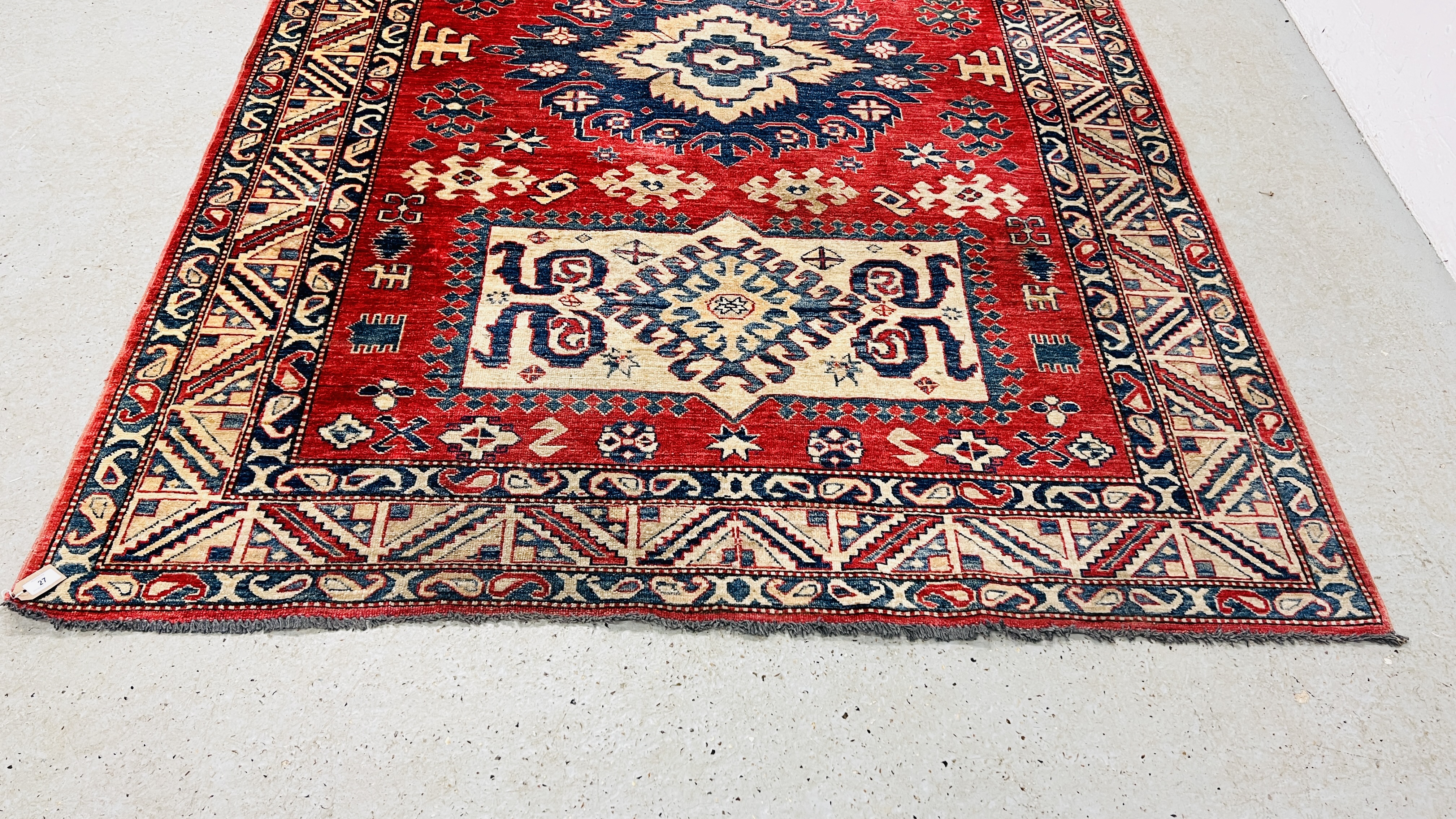 A MODERN KAZAK RUG 245CM. X 185CM. - Image 3 of 13