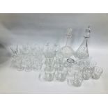 A GROUP OF GOOD QUALITY CUT GLASS CRYSTAL GLASSES BY THOS.
