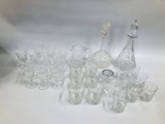 A GROUP OF GOOD QUALITY CUT GLASS CRYSTAL GLASSES BY THOS.