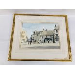 FRAMED WATERCOLOUR "STOW IN THE WOLD" BEARING SIGNATURE STANLEY ORCHART HEIGHT 24.5CM. WIDTH 34.5CM.