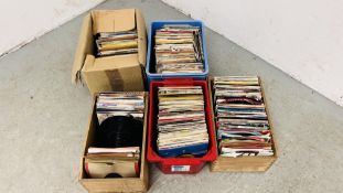 FIVE BOXES CONTAINING A LARGE QUANTITY OF RECORDS MANY GENRES AND TITLES