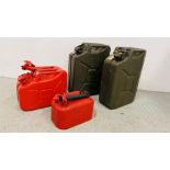 2 X 20L JERRY CANS,