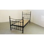 A REPRODUCTION VICTORIAN STYLE SINGLE BEDSTEAD.