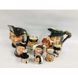 TWO LARGE ROYAL DOULTON CHARACTER JUGS TO INCLUDE PIED PIPER D6403,