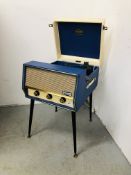 DANSETTE CONQUEST AUTO RECORD PLAYER COMPLETE WITH FOUR LEGS - SOLD AS SEEN.