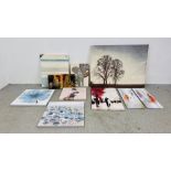COLLECTION OF MODERN ART WALL CANVASES.
