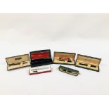 FOUR SHEAFFER PENS TO INCLUDE TWO FOUNTAIN PENS IN ORIGINAL GIFT BOXES AND A FURTHER SHEAFFER BALL
