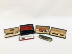 FOUR SHEAFFER PENS TO INCLUDE TWO FOUNTAIN PENS IN ORIGINAL GIFT BOXES AND A FURTHER SHEAFFER BALL