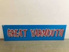 A LARGE GREAT YARMOUTH SIGN, W 210CM X H 58CM.