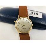 A GENTLEMANS BULOVA LONGCHAMP CLASSIC SWISS WRIST WATCH,