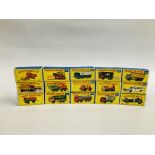 A GROUP OF MATCHBOX LESNEY SERIES 1-75 DIE CAST MODELS TO INCLUDE 2, 4, 10, 16, 17, 21, 26, 30, 32,