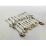 A GROUP OF 18 ASSORTED SILVER SPOONS VARIOUS ASSAY AND MAKERS