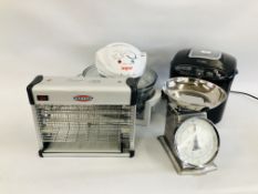 LEGEND HALOGEN OVEN, RUSSELL HOBBS BREAD MAKER, TYPHOON STAINLESS STEEL KITCHEN SCALES,