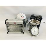 LEGEND HALOGEN OVEN, RUSSELL HOBBS BREAD MAKER, TYPHOON STAINLESS STEEL KITCHEN SCALES,