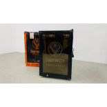 JAGERMEISTER DRINKS FREEZER WITH ORIGINAL BOX - SOLD AS SEEN - WIDTH 44.5CM. DEPTH 36.5CM.