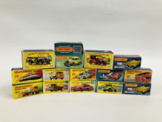 A GROUP OF MATCHBOX LESNEY SUPERFAST DIE CAST MODELS TO INCLUDE 1, 17, 26, 28, 36, 46, 63,