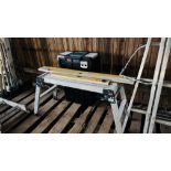 FOLDING ALUMINIUM WORK PLATFORM, DOUBLE CO-CRAFT TOOL BOX AND CONTENTS + THREE SPIRIT LEVELS.