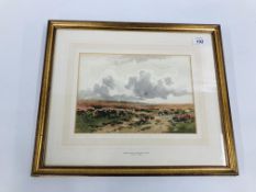 GERALD ACERMANN WATERCOLOUR "HEATHLAND SCENE" 18 X 25CM.