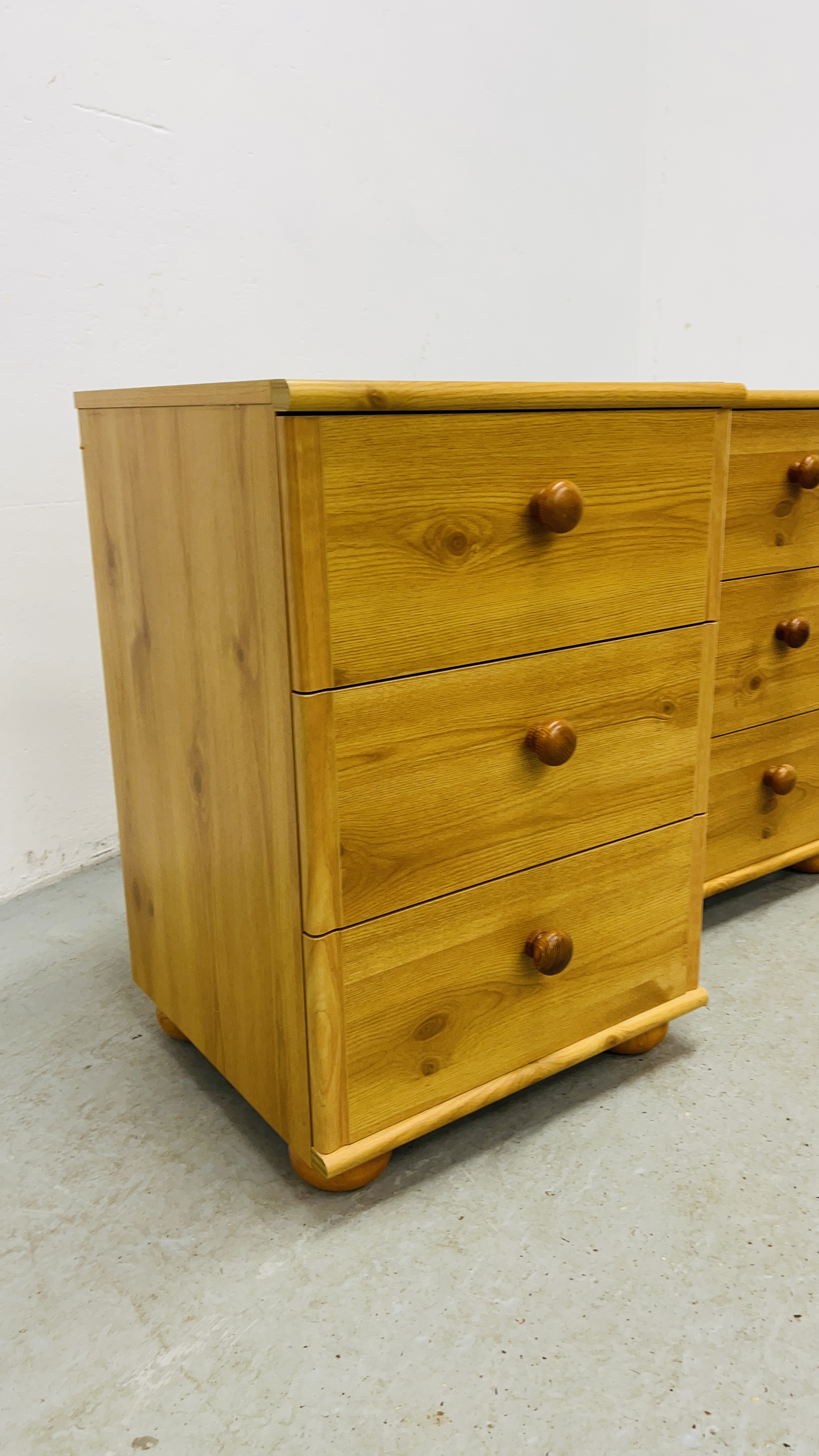 PAIR OF ALSTONS THREE DRAWER BEDSIDE CHESTS WIDTH 45CM. DEPTH 41CM. HEIGHT 65CM. - Image 6 of 9