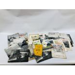 BOX OF ASSORTED MOTORING RELATED EPHEMERA TO INCLUDE FORD MOTOR EXHIBITION 1936, THE FORD TIMES,