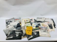 BOX OF ASSORTED MOTORING RELATED EPHEMERA TO INCLUDE FORD MOTOR EXHIBITION 1936, THE FORD TIMES,