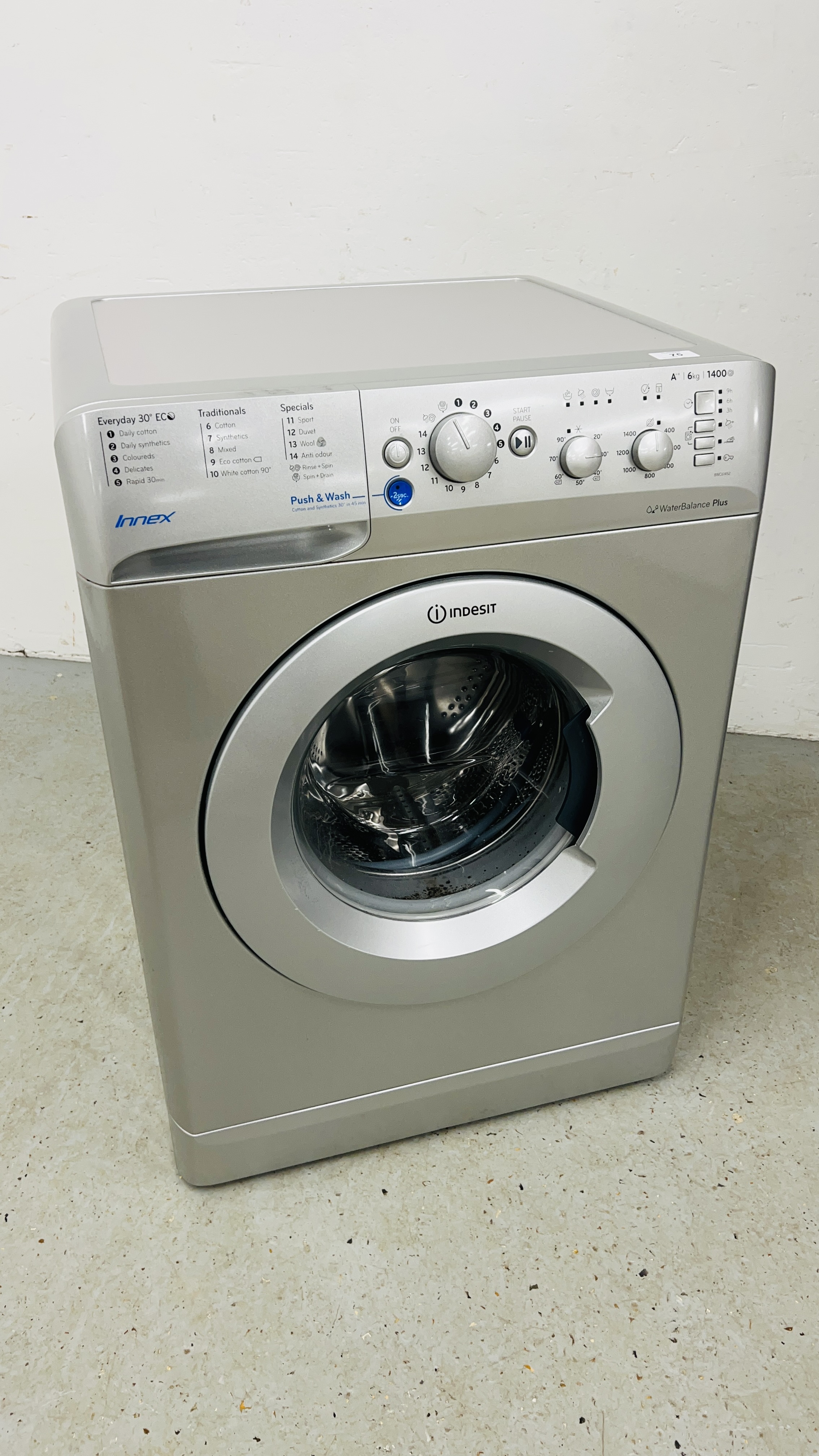 INDESIT INNEX WATER BALANCE PLUS WASHING MACHINE - SOLD AS SEEN