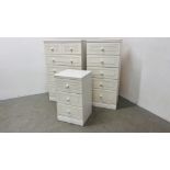 THREE PIECES OF ALSTONS "HAVANA" BEDROOM FURNITURE TO INCLUDE FIVE DRAWER TOWER CHEST WIDTH 58CM.