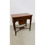 A GOOD QUALITY REPRODUCTION WALNUT GAMES TABLE WITH CROSS STRETCHER BELOW AND FOLDING TOP, W 67.5CM.