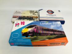 A BOXED HORNBY 00 GAUGE TRAIN SET LONDON 2012 (R1153) ALONG WITH A HORNBY 00 GAUGE LIMITED EDITION