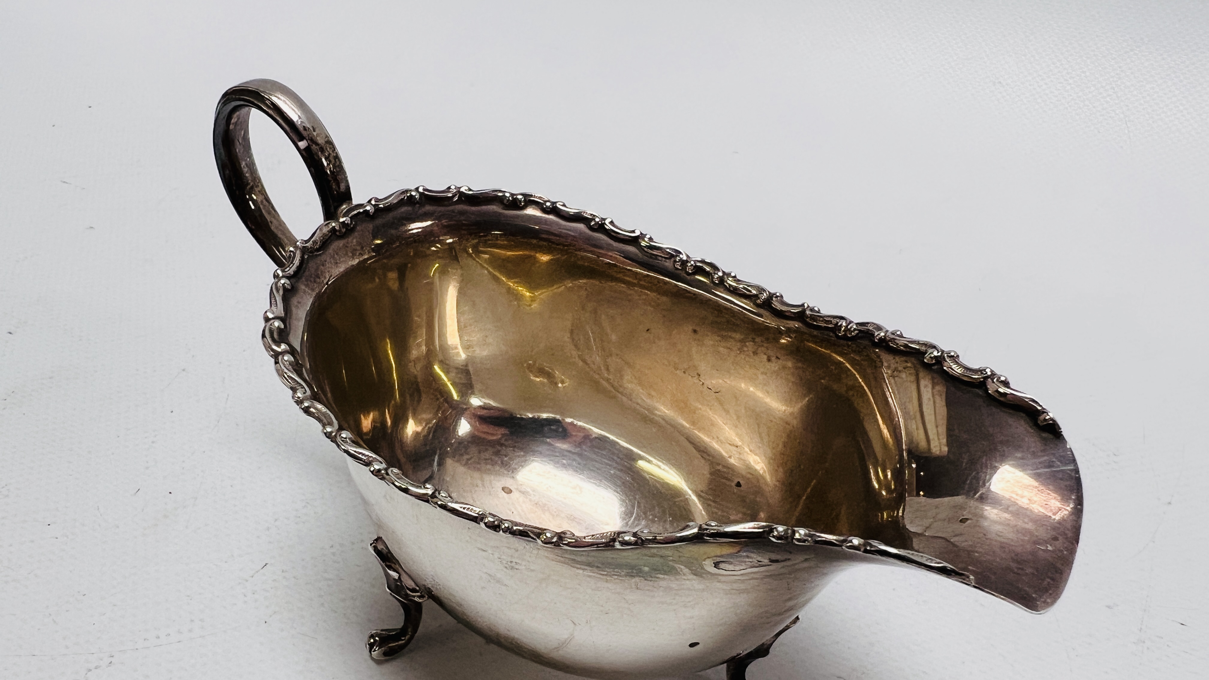 TWO SILVER SAUCE BOATS IN THE C18TH. - Image 4 of 12
