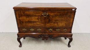 A GEORGE III AND LATER MAHOGANY MULE CHEST,