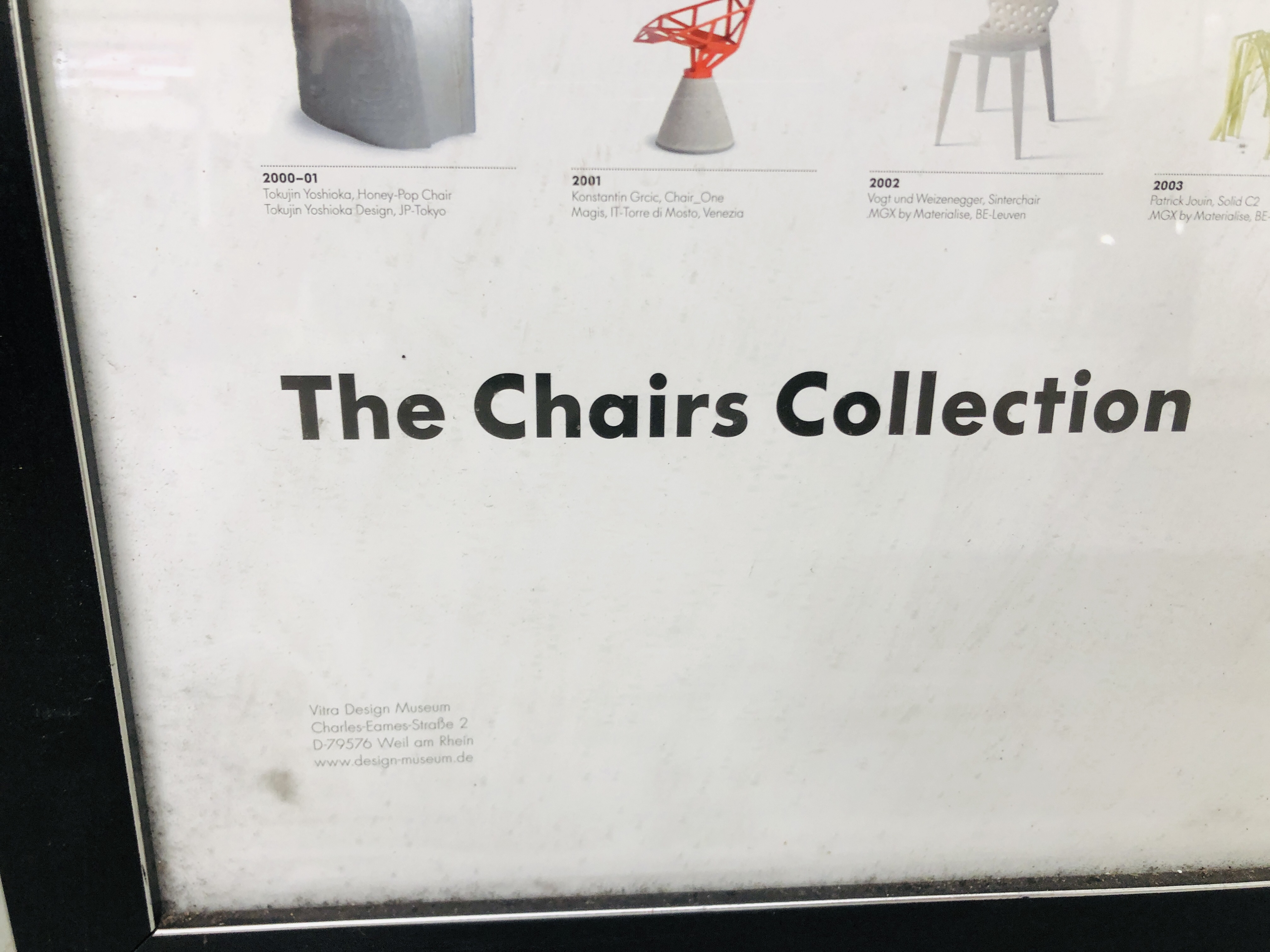 A LARGE VITRA DESIGN MUSEUM "THE CHAIRS COLLECTION" POSTER 1803 TO 2012. - Image 2 of 9
