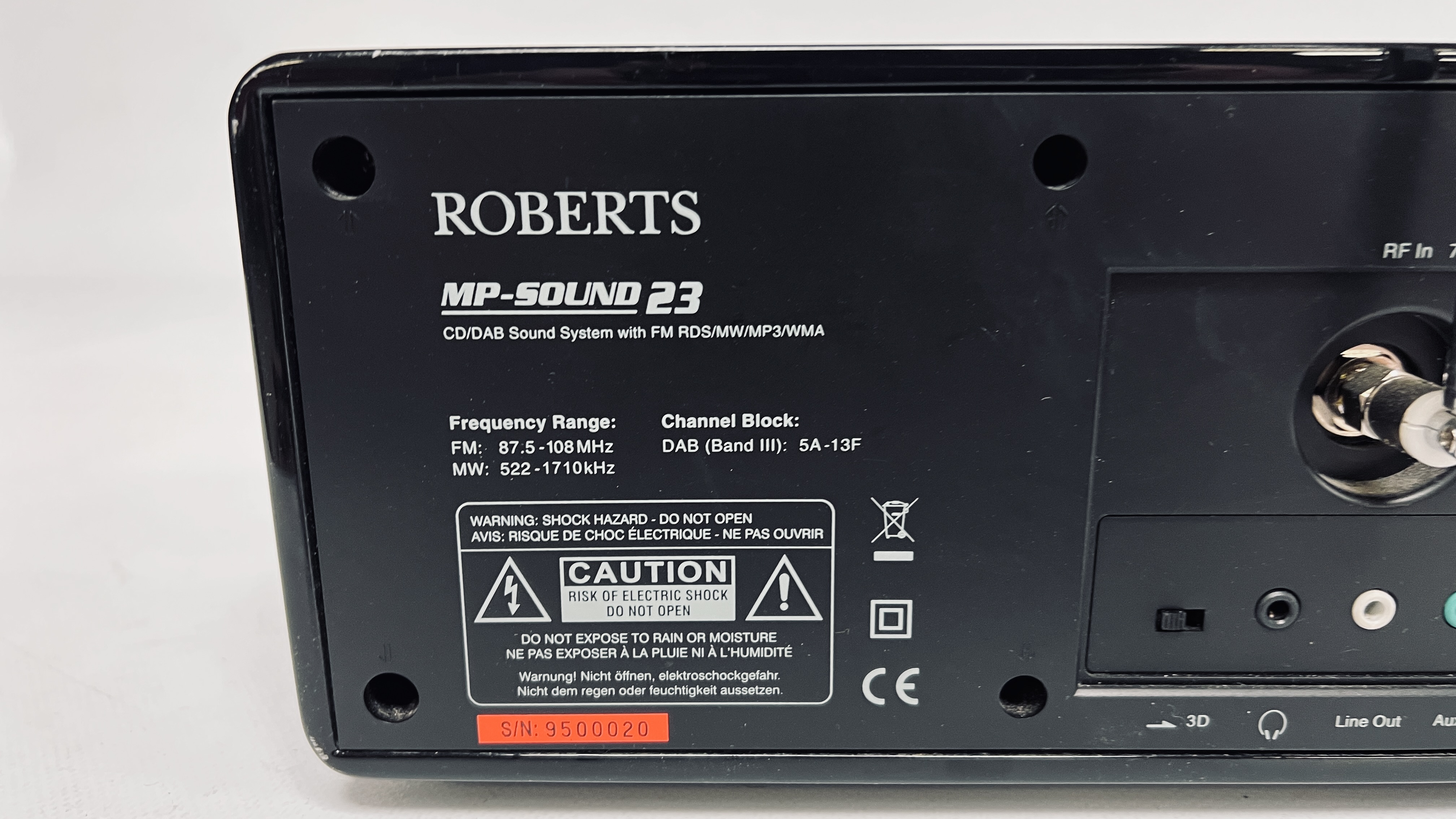 A ROBERTS DAB RADIO (MP SOUND 23) NO REMOTE - A/F - SOLD AS SEEN. - Image 7 of 7