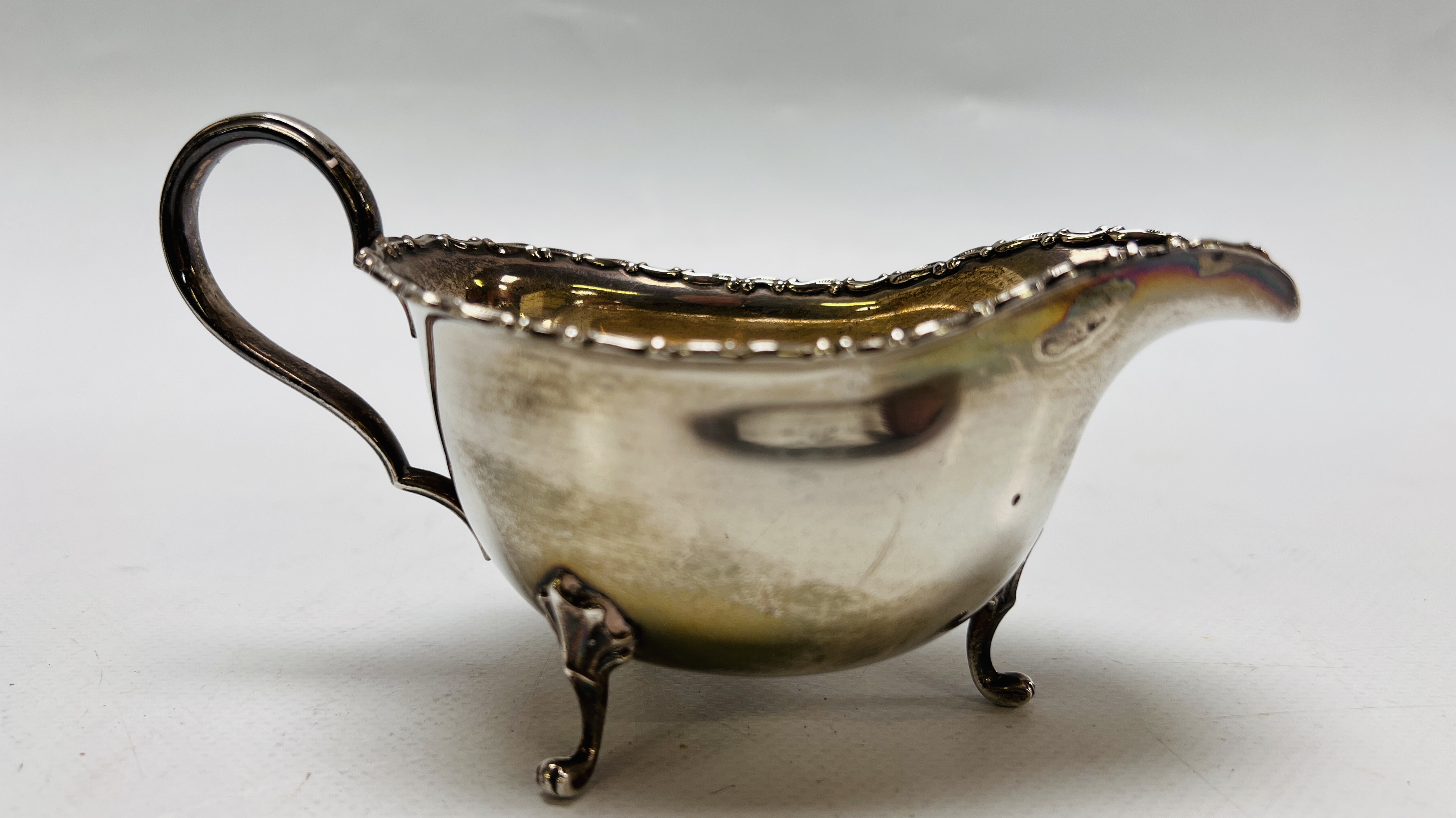 TWO SILVER SAUCE BOATS IN THE C18TH. - Image 3 of 12