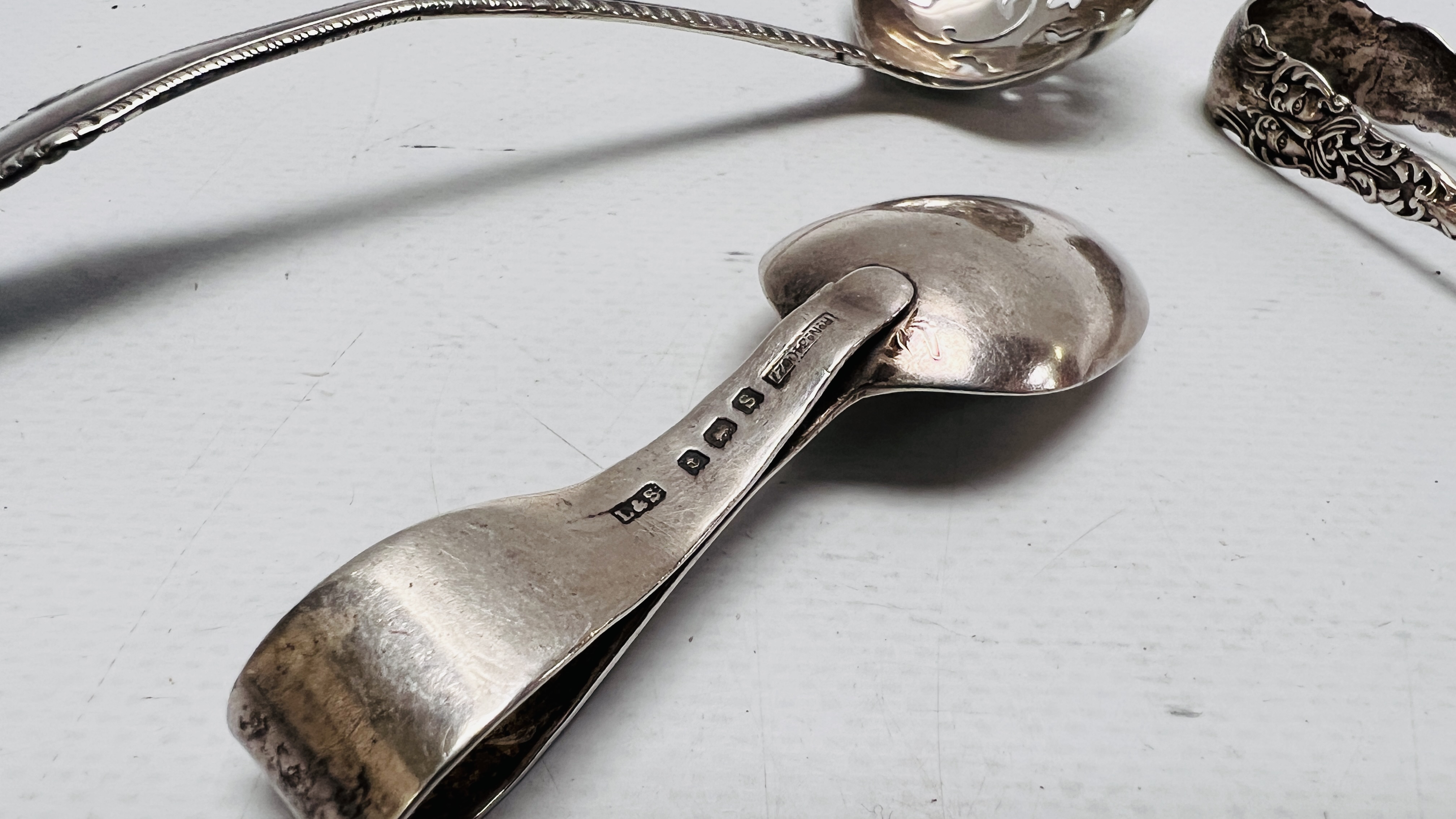 A GROUP OF THREE SILVER CADDY SPOONS ONE BY CHRISTINE DIXON, - Image 9 of 11