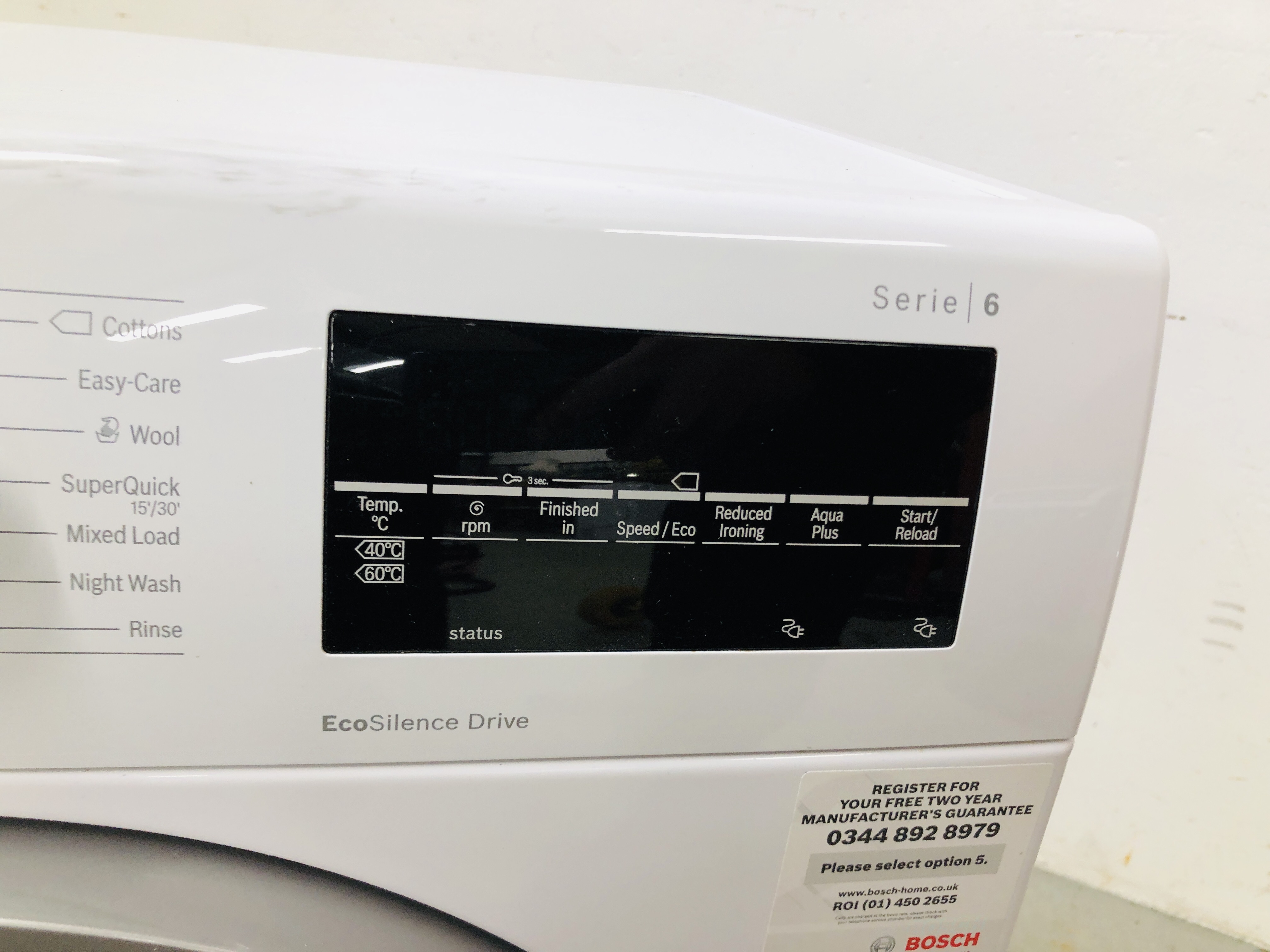 BOSCH SERIE 6 ECO SILENCE DRIVE WASHING MACHINE - SOLD AS SEEN - Image 2 of 6