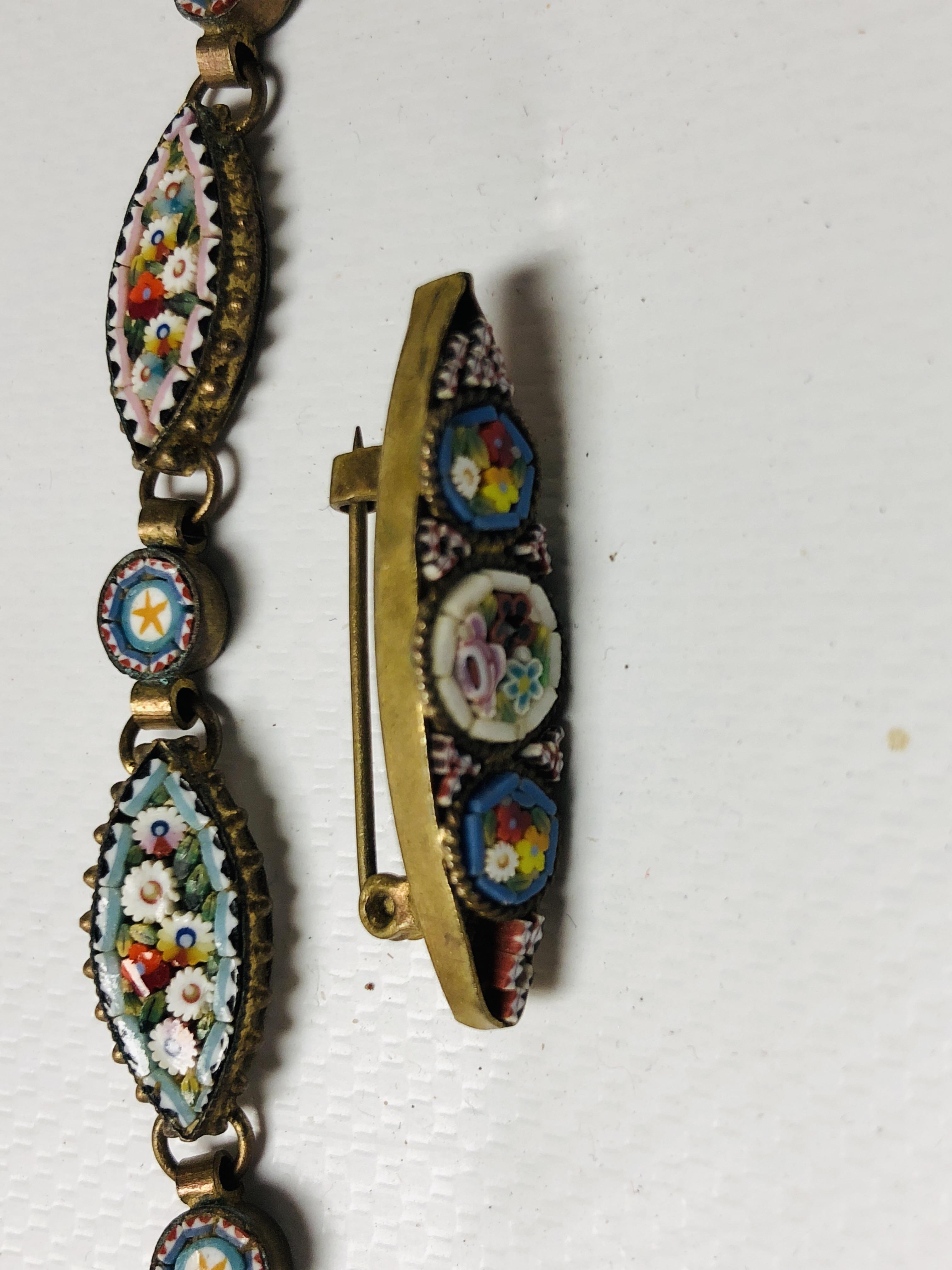 A MICRO MOSAIC BRACELET AND MICRO MOSAIC BROOCH. - Image 10 of 13