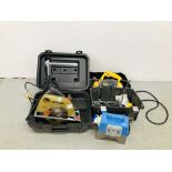 DEWALT DW680L-XW 110V PLANER IN FITTED TRAVEL CASE ALONG WITH 110V SKILSAW S466 IN FITTED TRAVEL
