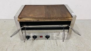 A LINCAT ELECTRIC STAINLESS STEEL GRIDDLE WITH CAST TOP MODEL QG6 - SOLD AS SEEN