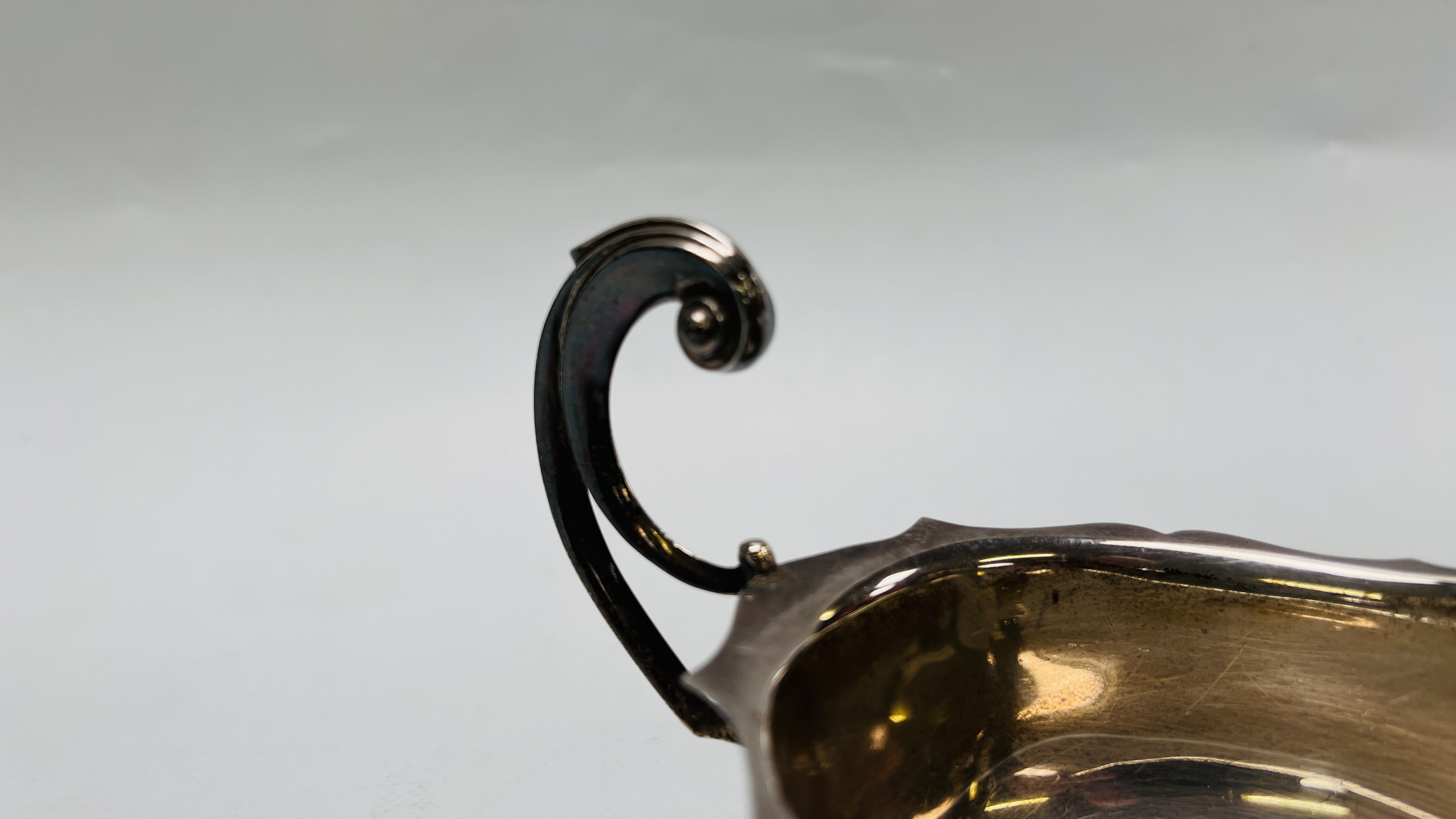 TWO SILVER SAUCE BOATS IN THE C18TH. - Image 10 of 12