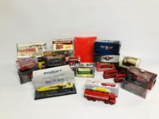 A COLLECTION OF VARIOUS MODEL VEHICLES TO INCLUDE DINKY SUPERTOYS 943 LEYLAND OCTOPUS TANKER 50