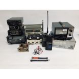 EIGHT PIECES OF RADIO COMMUNICATION EQUIPMENT TO INCLUDE AOR AR 5000 RECEIVER, AOR AR 8600 RECEIVER,