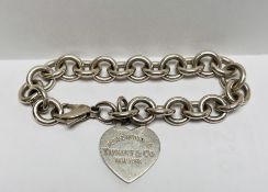 DESIGNER SILVER BRACELET MARKED TIFFANY & CO