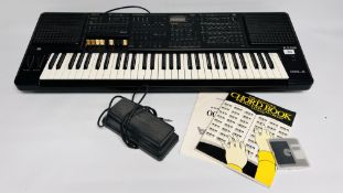 AN ORLA KX900 ELECTRIC DRAWBAR KEYBOARD COMPLETE WITH INSTRUCTIONS AND ACCESSORIES - SOLD AS SEEN.
