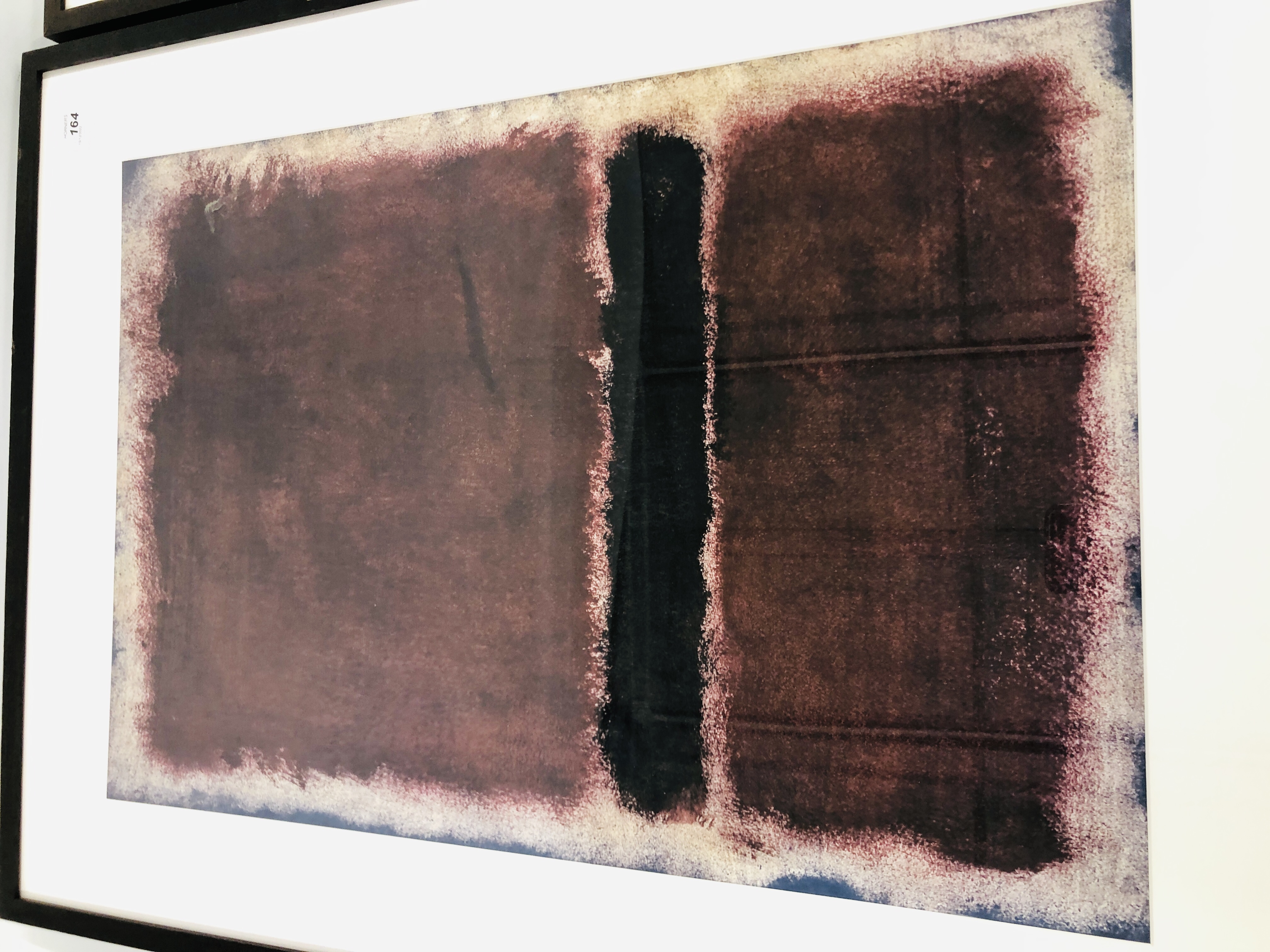 TWO FRAMED AND MOUNTED MARK ROTHKO ABSTRACT PRINTS HEIGHT 82.5CM. WIDTH 62CM. - Image 3 of 3