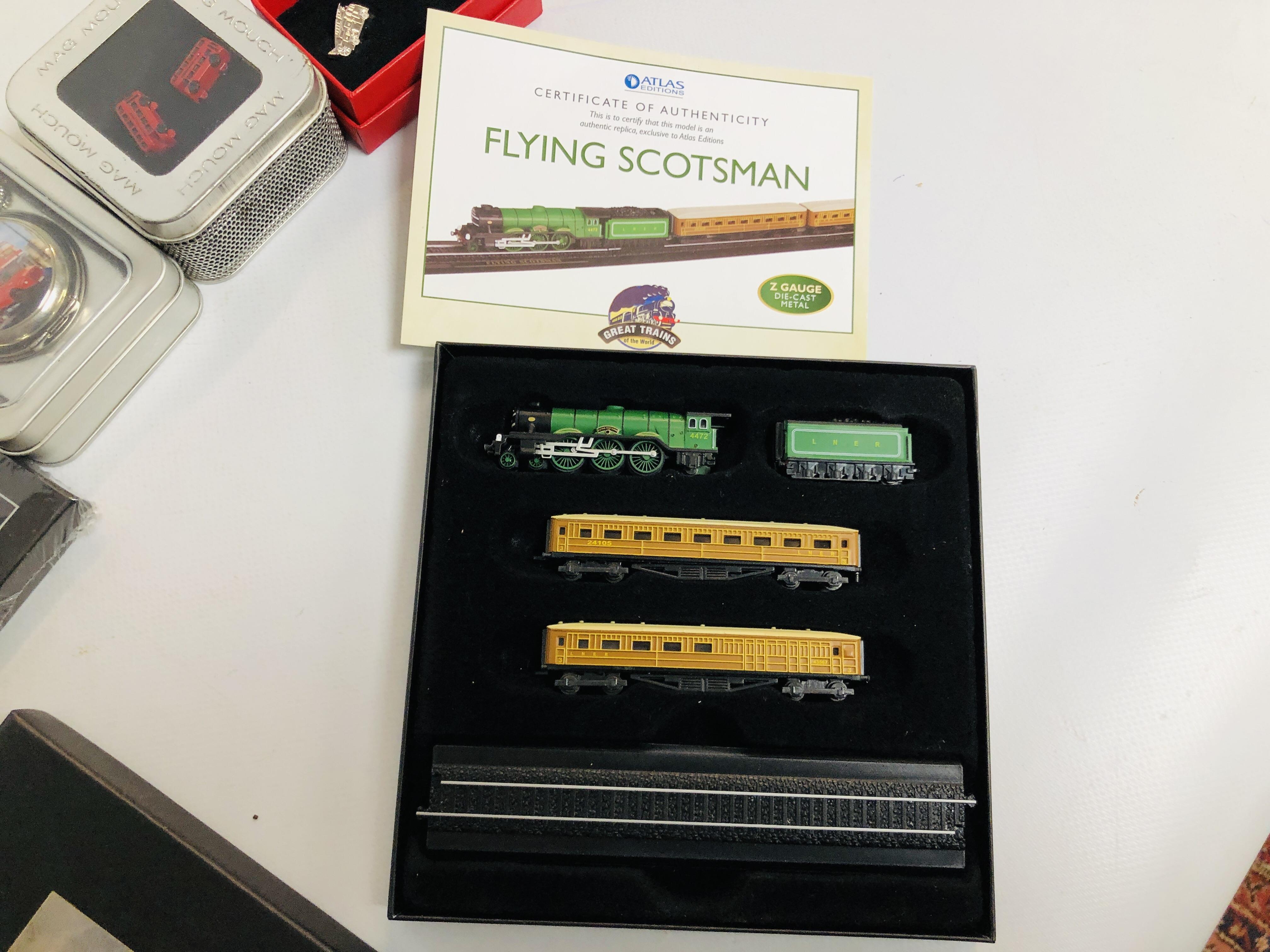 TWO BOXED ATLAS EDITION MINI TRAINS, 1/220 FLYING SCOTSMAN, - Image 5 of 6