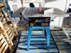 A CLARKE WOODWORKER 10" TABLE SAW - SOLD AS SEEN