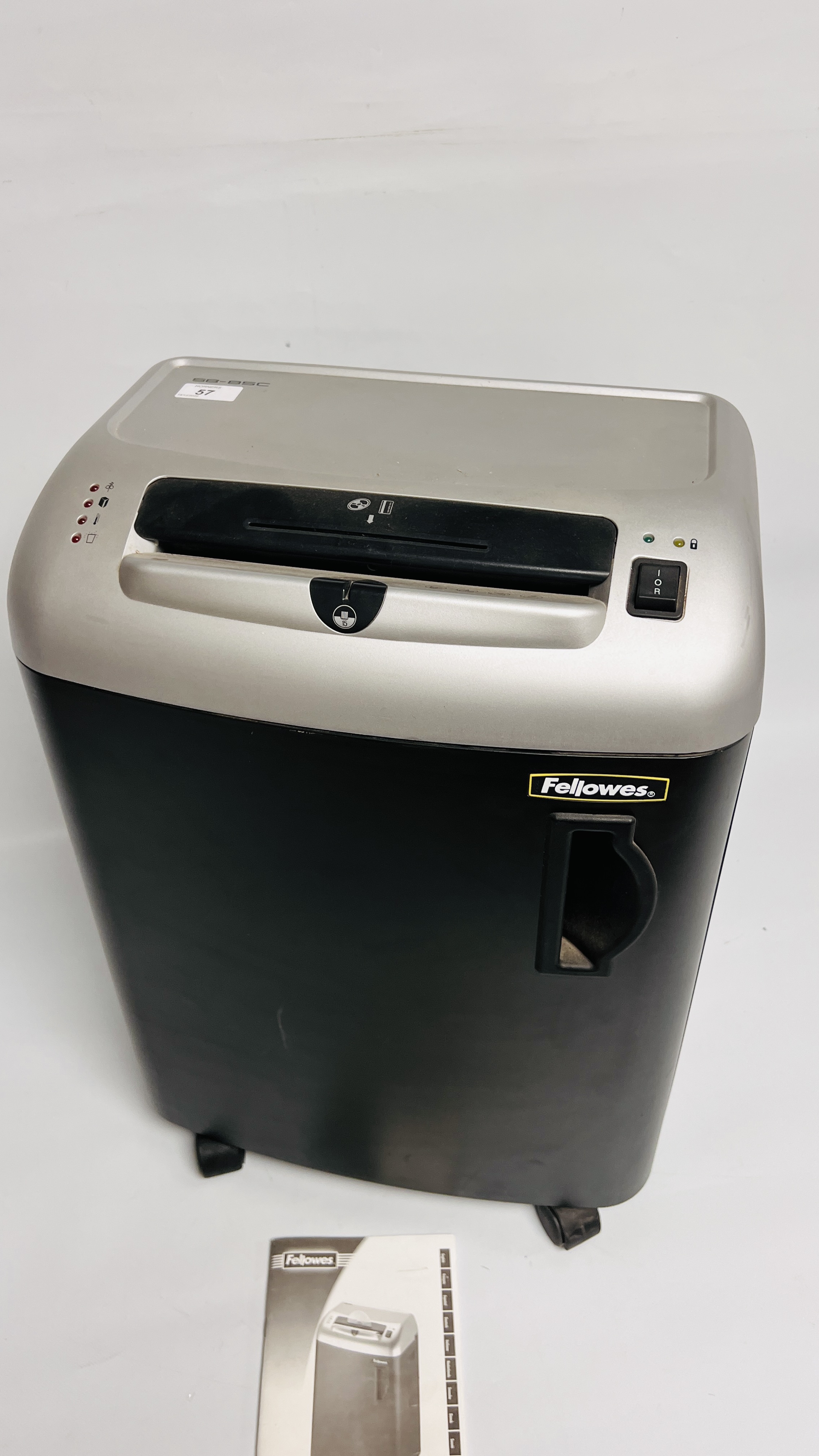 A FELLOWS SB-85C PAPER AND DISC SHREDDER WITH INSTRUCTIONS - SOLD AS SEEN - Image 3 of 6