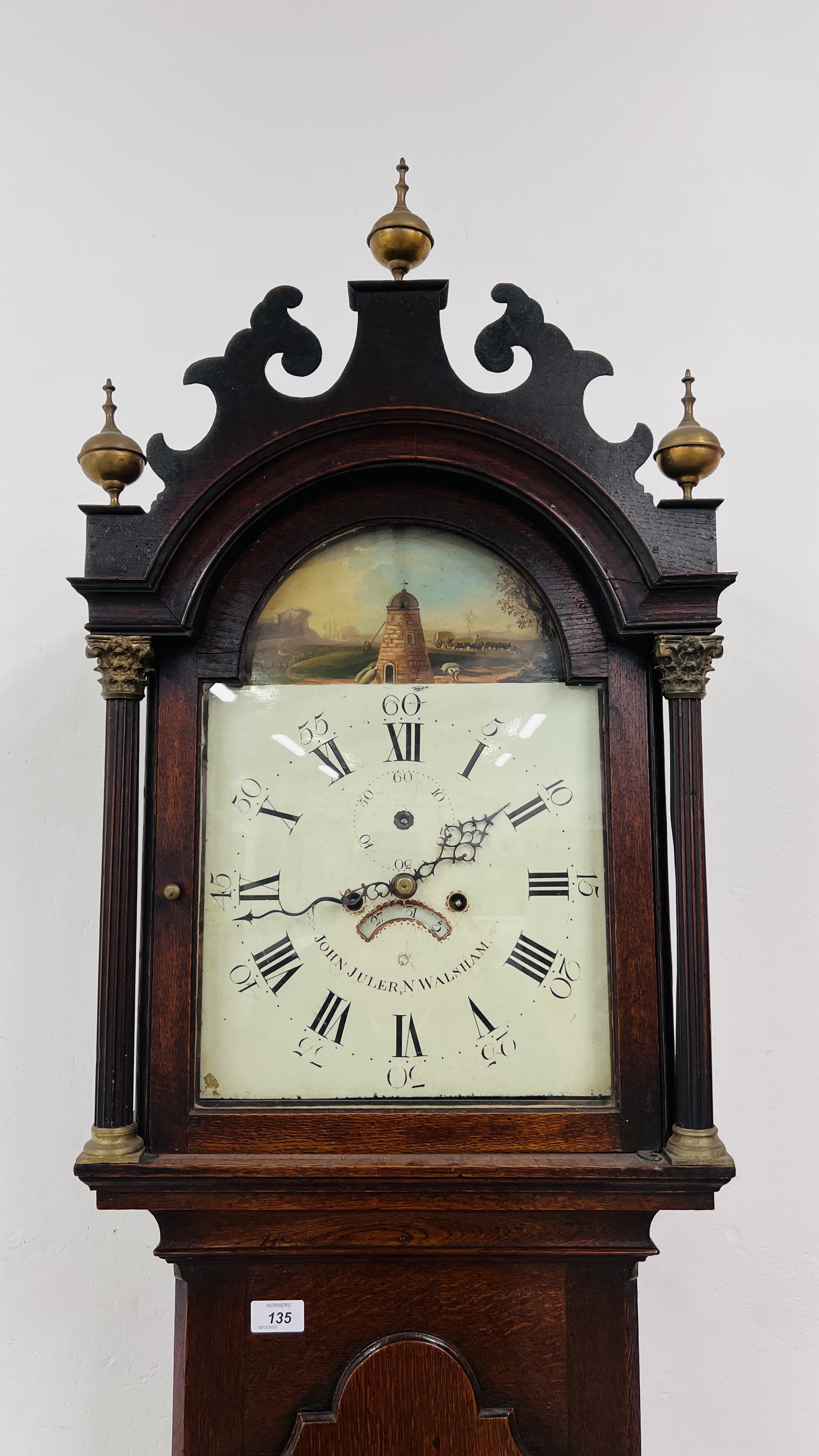 A GEORGE III OAK 30 HOUR ARCH DIAL LONG CASE CLOCK, - Image 2 of 20